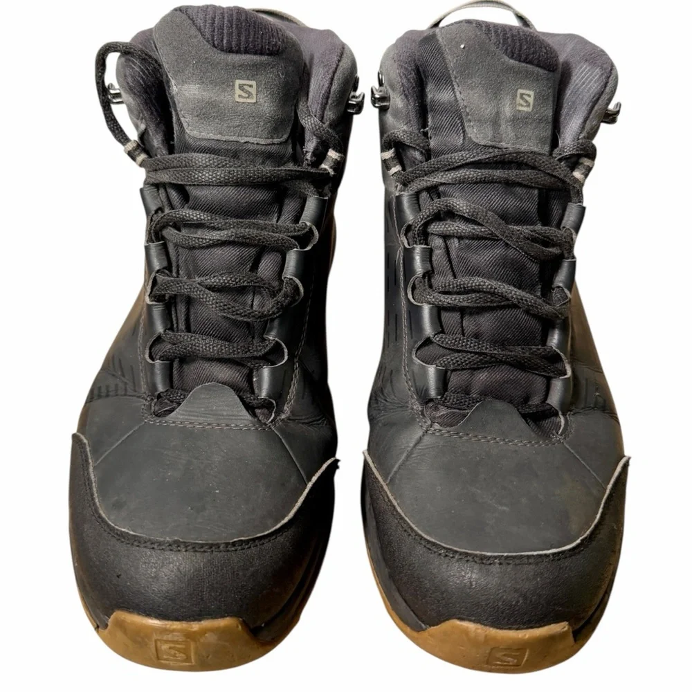 SALOMON Kaipo CS WP 2 Waterproof‎ Winter Boots Climashield Black Men’s 10.5
